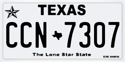 TX license plate CCN7307
