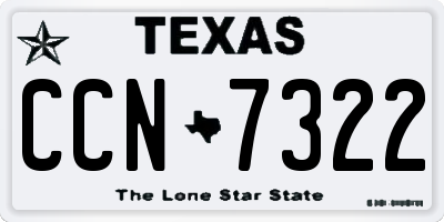 TX license plate CCN7322