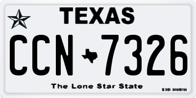 TX license plate CCN7326