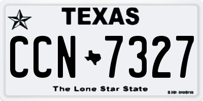TX license plate CCN7327