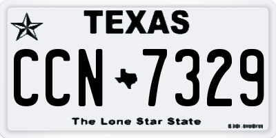 TX license plate CCN7329