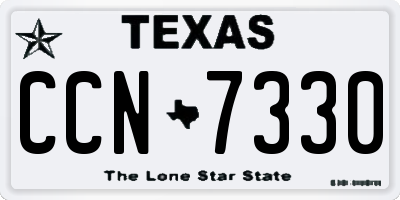 TX license plate CCN7330