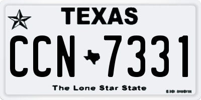 TX license plate CCN7331