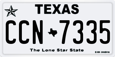 TX license plate CCN7335