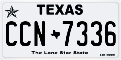 TX license plate CCN7336