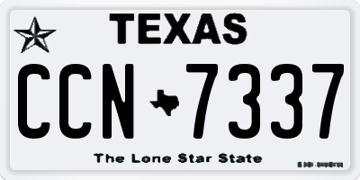 TX license plate CCN7337