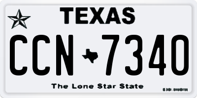 TX license plate CCN7340