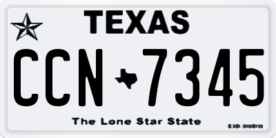 TX license plate CCN7345
