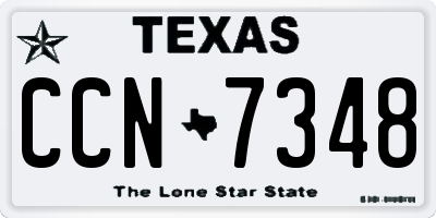 TX license plate CCN7348