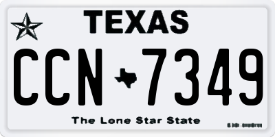 TX license plate CCN7349