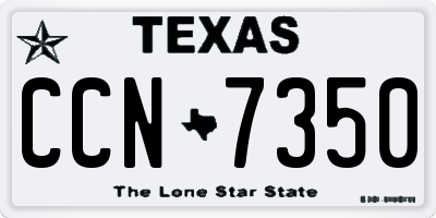 TX license plate CCN7350