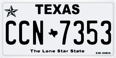 TX license plate CCN7353