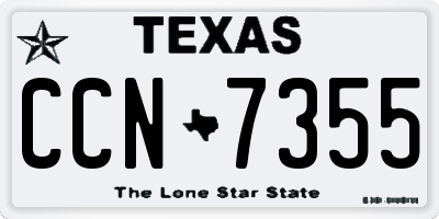 TX license plate CCN7355
