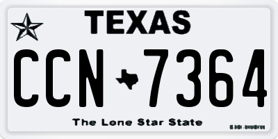 TX license plate CCN7364