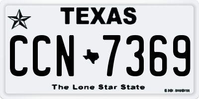 TX license plate CCN7369