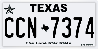 TX license plate CCN7374