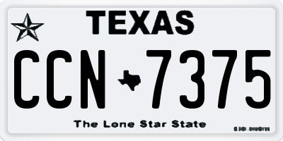TX license plate CCN7375