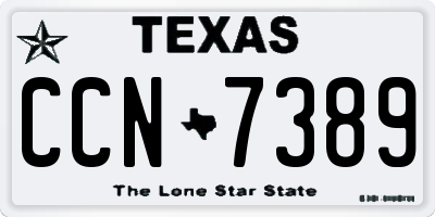 TX license plate CCN7389