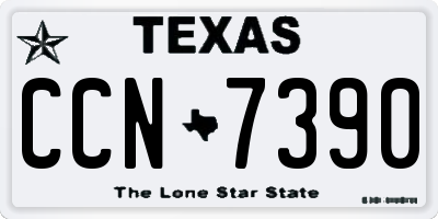 TX license plate CCN7390