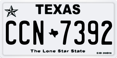 TX license plate CCN7392