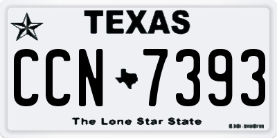 TX license plate CCN7393