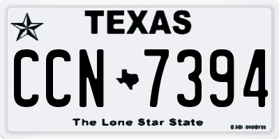 TX license plate CCN7394