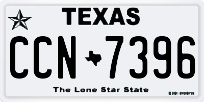 TX license plate CCN7396