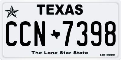 TX license plate CCN7398