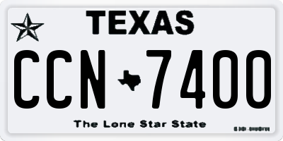 TX license plate CCN7400
