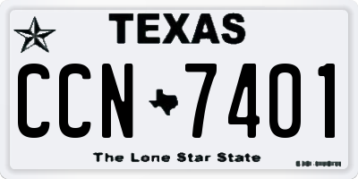TX license plate CCN7401