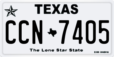 TX license plate CCN7405