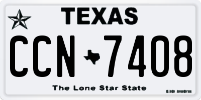 TX license plate CCN7408