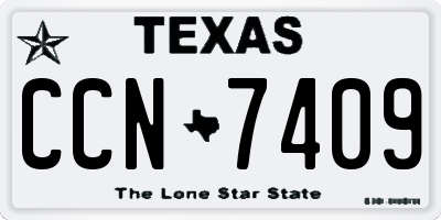 TX license plate CCN7409