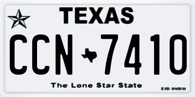TX license plate CCN7410