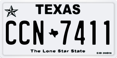 TX license plate CCN7411