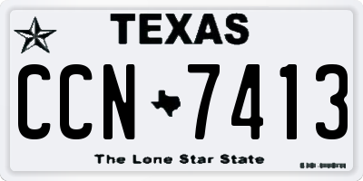 TX license plate CCN7413