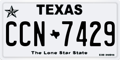 TX license plate CCN7429