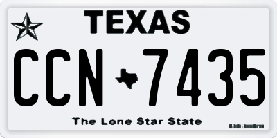 TX license plate CCN7435
