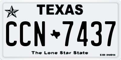 TX license plate CCN7437