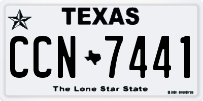 TX license plate CCN7441
