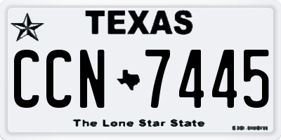 TX license plate CCN7445