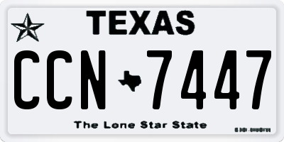 TX license plate CCN7447