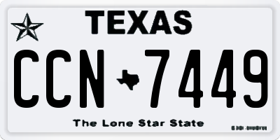TX license plate CCN7449