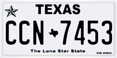 TX license plate CCN7453