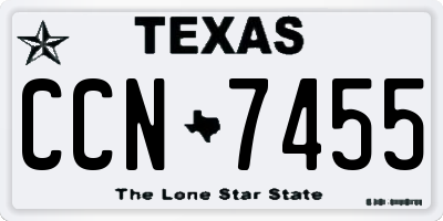 TX license plate CCN7455