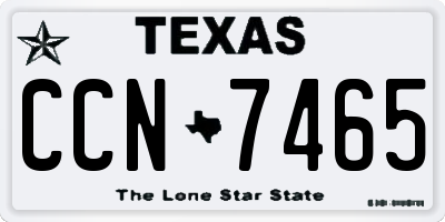 TX license plate CCN7465