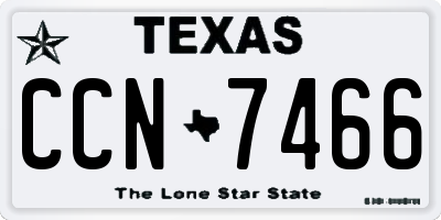TX license plate CCN7466