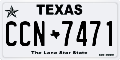 TX license plate CCN7471