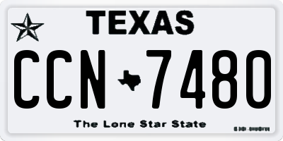 TX license plate CCN7480