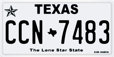 TX license plate CCN7483